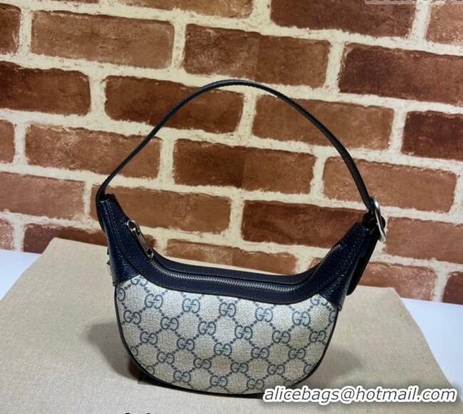 Buy Inexpensive Gucci Ophidia GG Canvas Mini Hobo bag 658551 Beige/Blue 2024
