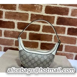 Top Grade Gucci Ophidia GG Canvas Mini Hobo bag 658551 Beige/White 2024