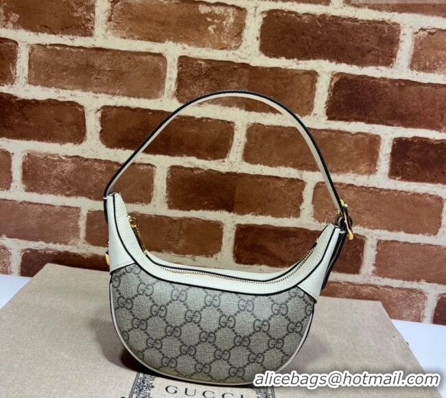 Top Grade Gucci Ophidia GG Canvas Mini Hobo bag 658551 Beige/White 2024