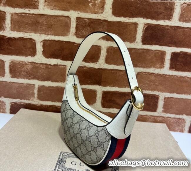 Top Grade Gucci Ophidia GG Canvas Mini Hobo bag 658551 Beige/White 2024