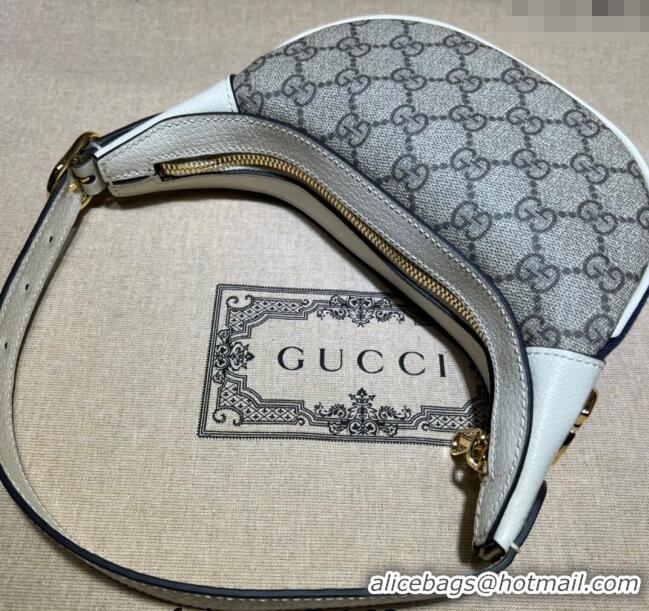 Top Grade Gucci Ophidia GG Canvas Mini Hobo bag 658551 Beige/White 2024