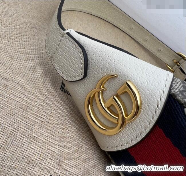 Top Grade Gucci Ophidia GG Canvas Mini Hobo bag 658551 Beige/White 2024
