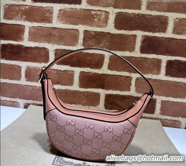 New Design Gucci Ophidia GG Canvas Mini Hobo bag 658551 Light Pink 2024