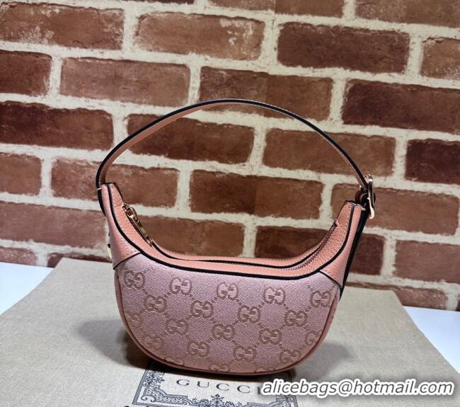 New Design Gucci Ophidia GG Canvas Mini Hobo bag 658551 Light Pink 2024