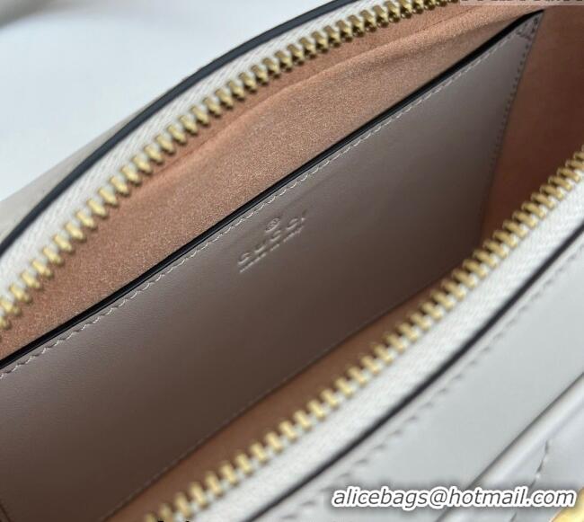 Buy Discount Gucci GG Marmont Leather Small Top handle bag 795199 Light Grey 2024