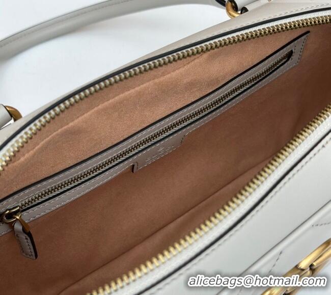 Affordable Price Gucci GG Marmont Leather Medium Top handle bag 795218 Light Grey 2024