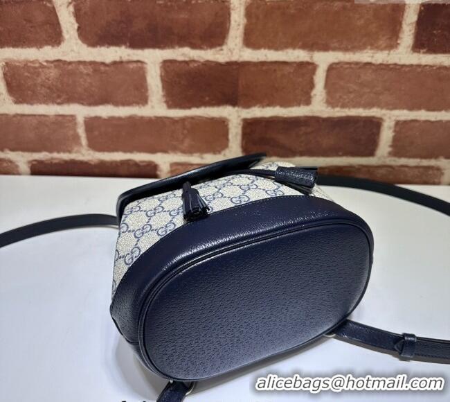 Super Quality Gucci Ophidia GG Canvas Mini Backpack bag 795221 Beige/Blue 2024