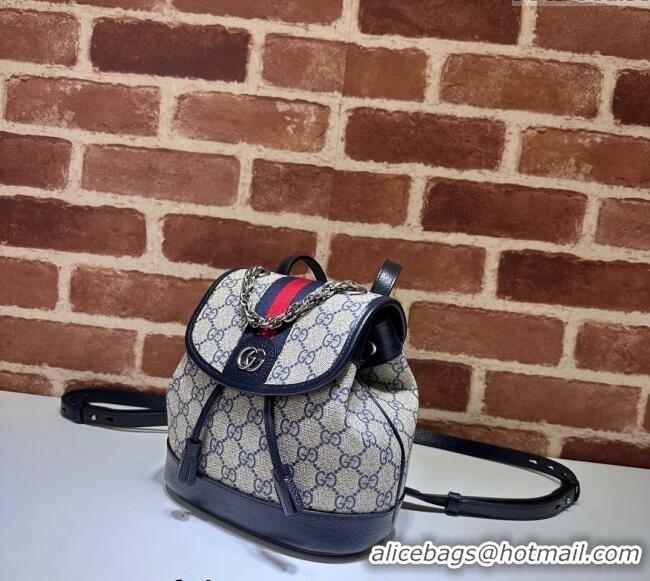 Super Quality Gucci Ophidia GG Canvas Mini Backpack bag 795221 Beige/Blue 2024