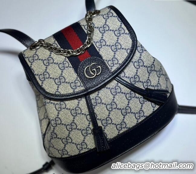 Super Quality Gucci Ophidia GG Canvas Mini Backpack bag 795221 Beige/Blue 2024