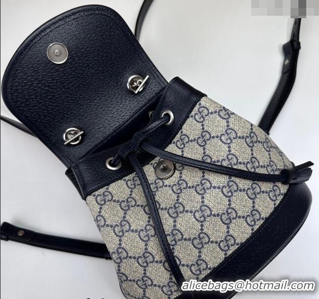 Super Quality Gucci Ophidia GG Canvas Mini Backpack bag 795221 Beige/Blue 2024