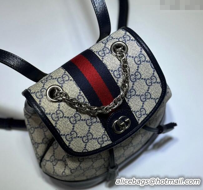 Super Quality Gucci Ophidia GG Canvas Mini Backpack bag 795221 Beige/Blue 2024