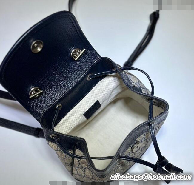 Super Quality Gucci Ophidia GG Canvas Mini Backpack bag 795221 Beige/Blue 2024