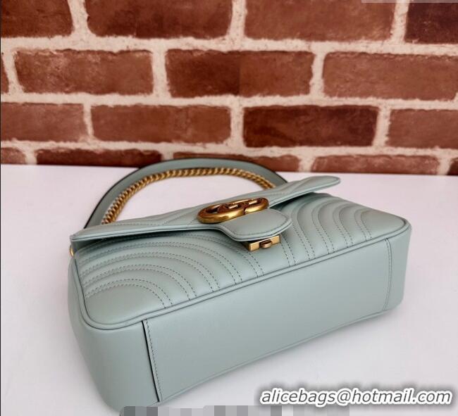 Promotional Gucci GG Marmont Matelasse Leather Small Shoulder Bag 443497 Pale Green 2024