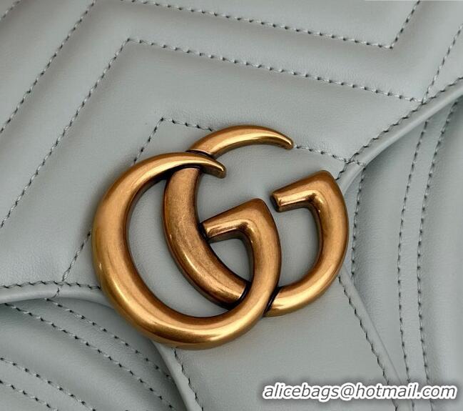 Promotional Gucci GG Marmont Matelasse Leather Small Shoulder Bag 443497 Pale Green 2024