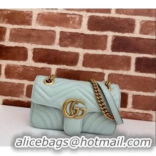 Well Crafted Gucci GG Marmont Matelasse Leather Mini Bag 446744 Pale Green 2024