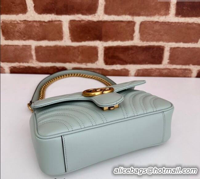 Well Crafted Gucci GG Marmont Matelasse Leather Mini Bag 446744 Pale Green 2024