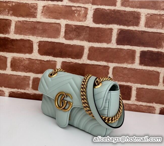 Well Crafted Gucci GG Marmont Matelasse Leather Mini Bag 446744 Pale Green 2024