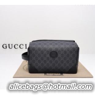 Top Design Gucci GG Canvas Toiletry Case 739453 Black 2024