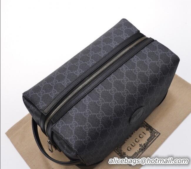 Top Design Gucci GG Canvas Toiletry Case 739453 Black 2024