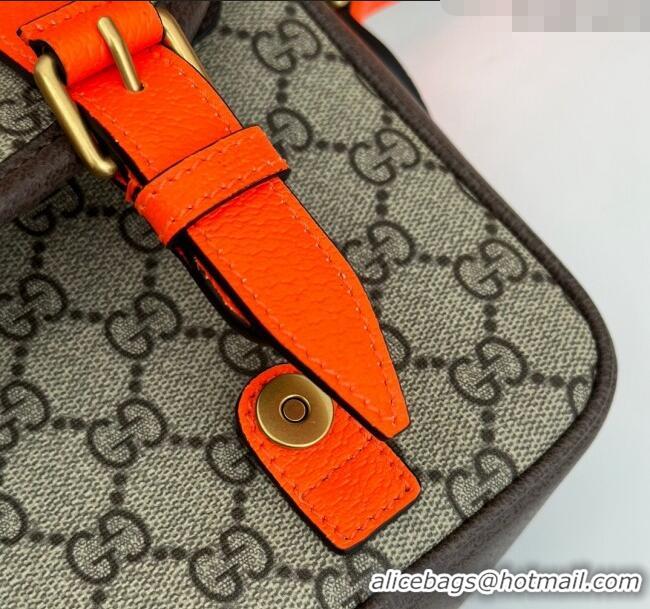 Trendy Design Gucci Ophidia GG Canvas Crossbody Bag with Fluorescent 792376 Orange Leather Trim 2024