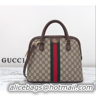 Super Quality Gucci Ophidia GG Canvas Medium Top Handle Bag 795258 Beige/Brown 2024