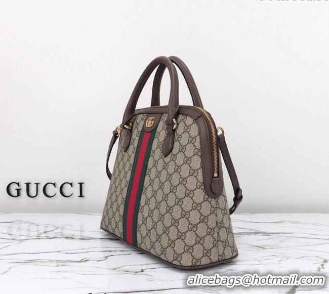 Super Quality Gucci Ophidia GG Canvas Medium Top Handle Bag 795258 Beige/Brown 2024