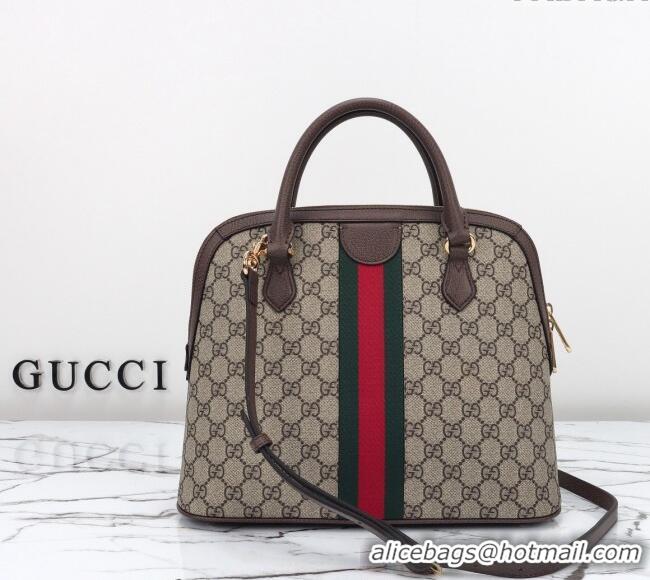 Super Quality Gucci Ophidia GG Canvas Medium Top Handle Bag 795258 Beige/Brown 2024