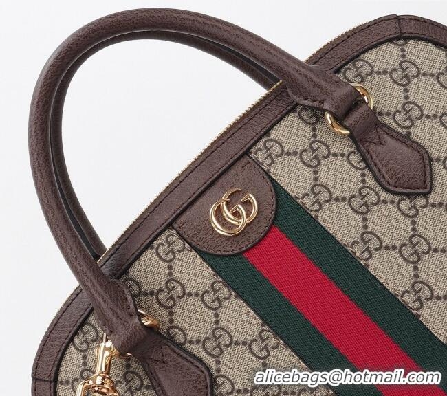 Super Quality Gucci Ophidia GG Canvas Medium Top Handle Bag 795258 Beige/Brown 2024