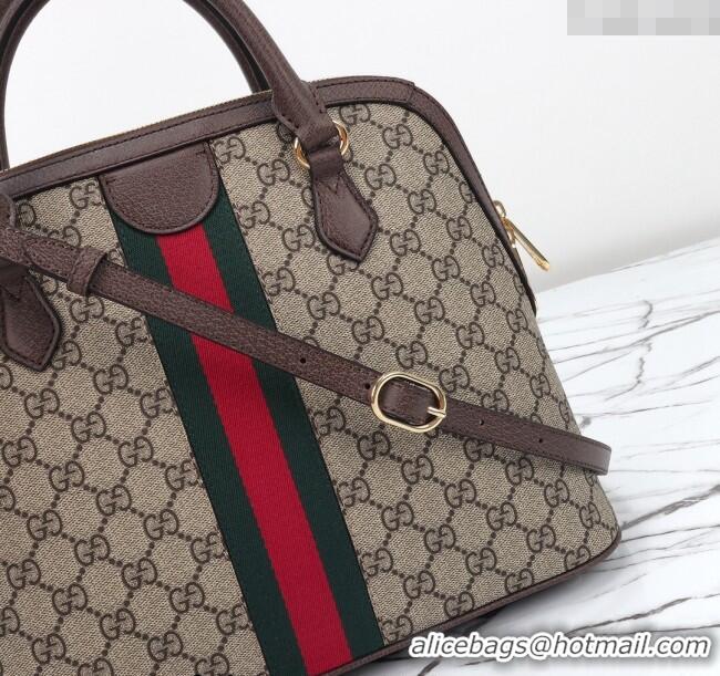 Super Quality Gucci Ophidia GG Canvas Medium Top Handle Bag 795258 Beige/Brown 2024