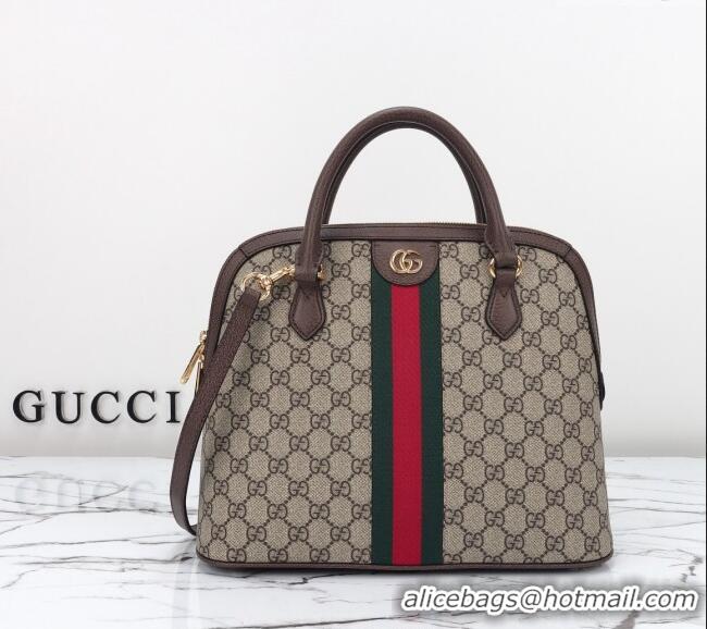 Super Quality Gucci Ophidia GG Canvas Medium Top Handle Bag 795258 Beige/Brown 2024