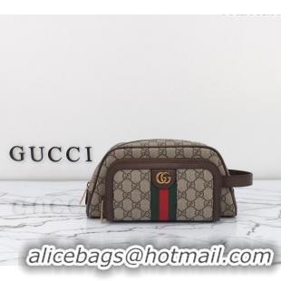 Top Grade Gucci Ophidia GG Canvas Toiletry Case 751811 Beige/Brown 2024