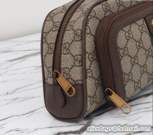 Top Grade Gucci Ophidia GG Canvas Toiletry Case 751811 Beige/Brown 2024