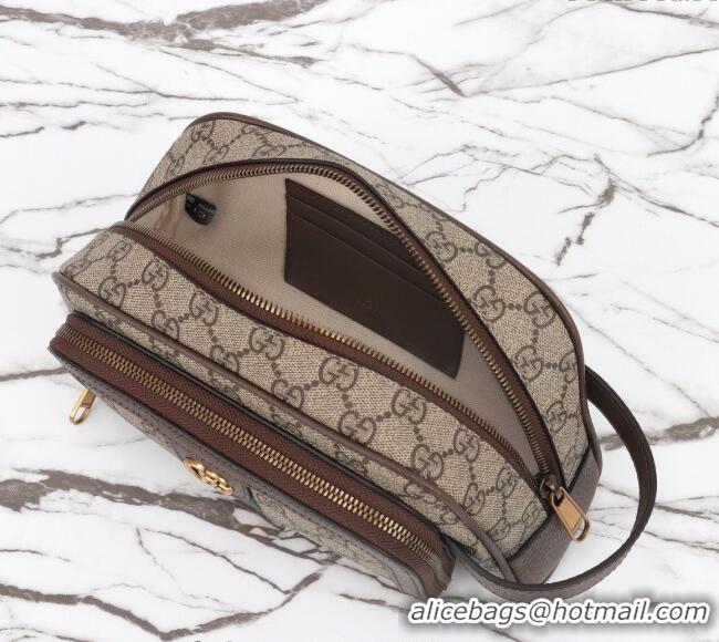 Top Grade Gucci Ophidia GG Canvas Toiletry Case 751811 Beige/Brown 2024