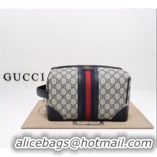 Pretty Style Gucci Savoy GG Canvas Toiletry Case 739391 Beige/Blue 2024