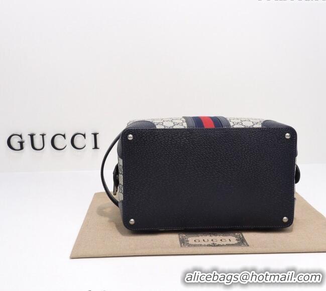 Pretty Style Gucci Savoy GG Canvas Toiletry Case 739391 Beige/Blue 2024
