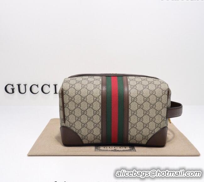 Well Crafted Gucci Savoy GG Canvas Toiletry Case 739391 Beige/Brown 2024