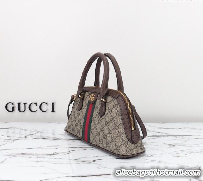 Famous Brand Gucci Ophidia GG Canvas Small Top Handle Bag 795249 Beige/Brown 2024