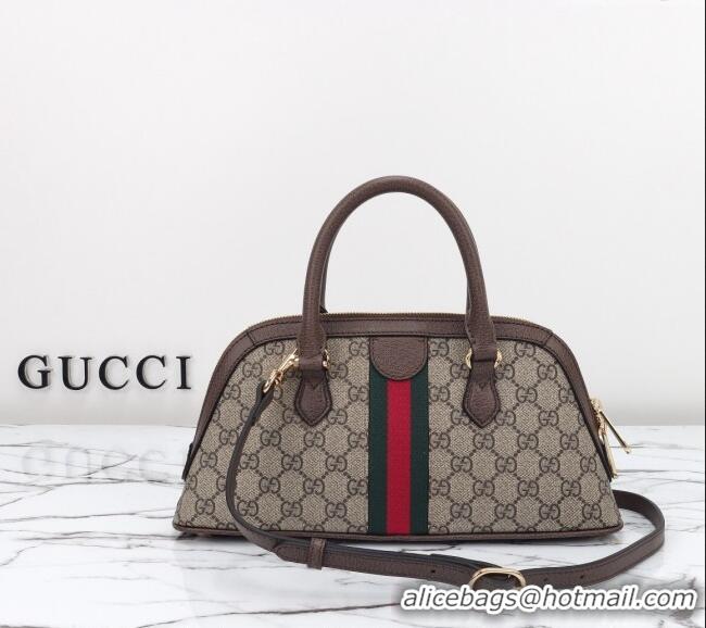 Famous Brand Gucci Ophidia GG Canvas Small Top Handle Bag 795249 Beige/Brown 2024