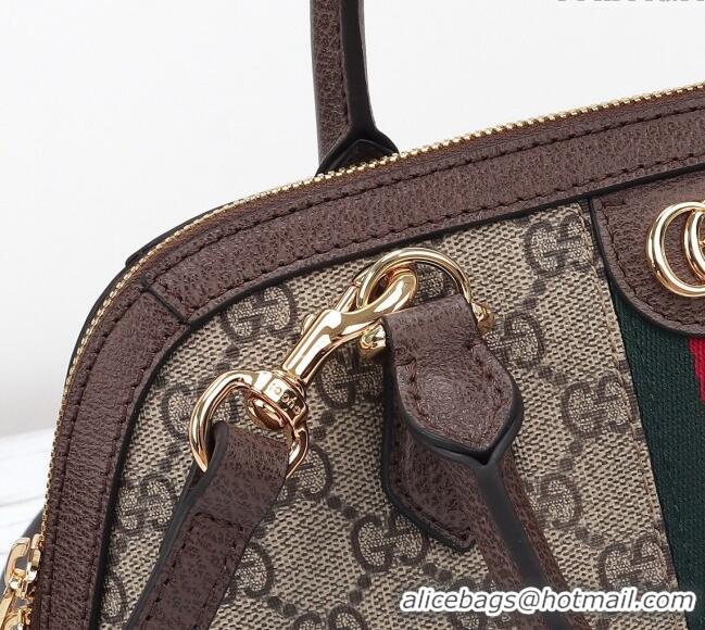 Famous Brand Gucci Ophidia GG Canvas Small Top Handle Bag 795249 Beige/Brown 2024