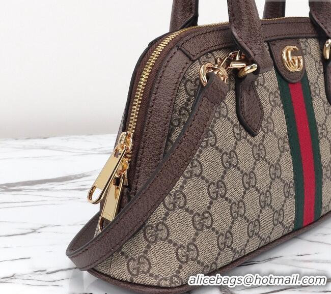 Famous Brand Gucci Ophidia GG Canvas Small Top Handle Bag 795249 Beige/Brown 2024