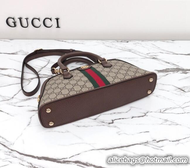 Famous Brand Gucci Ophidia GG Canvas Small Top Handle Bag 795249 Beige/Brown 2024