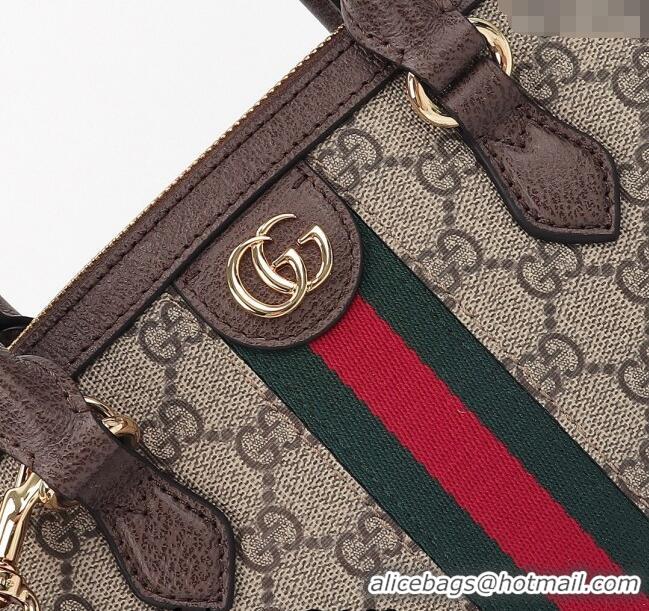 Famous Brand Gucci Ophidia GG Canvas Small Top Handle Bag 795249 Beige/Brown 2024