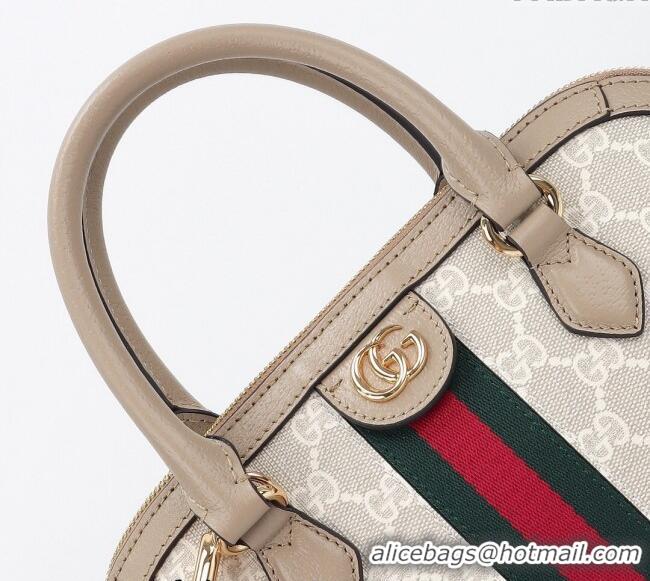 Luxury Cheap Gucci Ophidia GG Canvas Small Top Handle Bag 795249 Beige/Oatmeal 2024