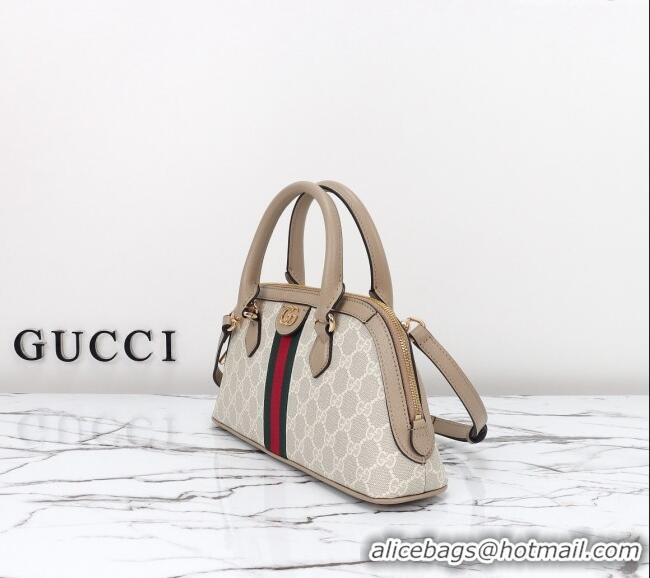Luxury Cheap Gucci Ophidia GG Canvas Small Top Handle Bag 795249 Beige/Oatmeal 2024