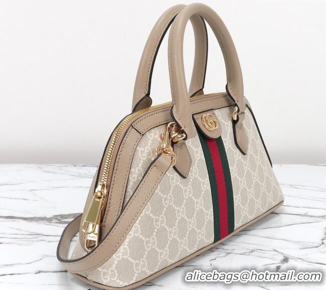 Luxury Cheap Gucci Ophidia GG Canvas Small Top Handle Bag 795249 Beige/Oatmeal 2024