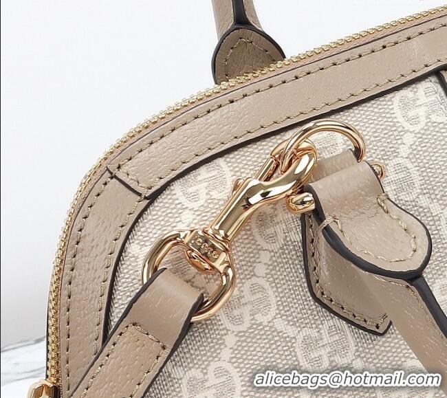 Luxury Cheap Gucci Ophidia GG Canvas Small Top Handle Bag 795249 Beige/Oatmeal 2024