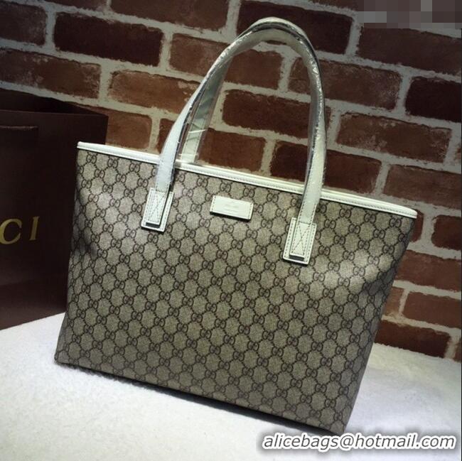Shop Discount Gucci GG Canvas Tote Bag 211137 White 2024