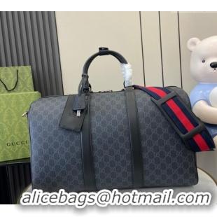 Grade Quality Gucci Savoy GG Canvas Medium Duffle Travel Bag 792074 Grey 2024