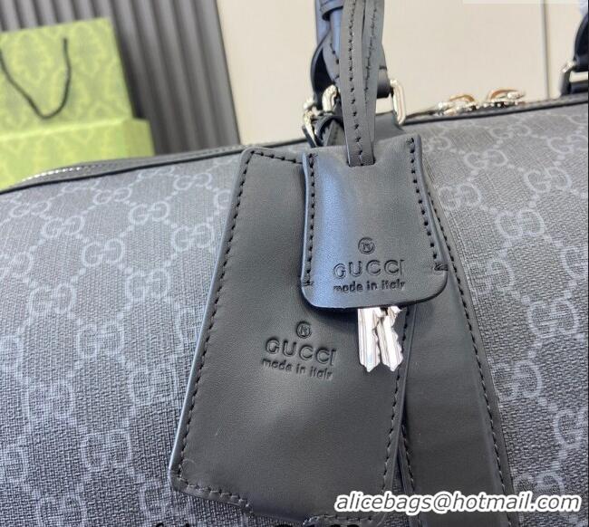 Grade Quality Gucci Savoy GG Canvas Medium Duffle Travel Bag 792074 Grey 2024
