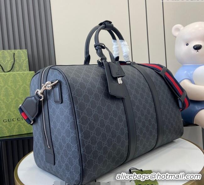 Grade Quality Gucci Savoy GG Canvas Medium Duffle Travel Bag 792074 Grey 2024